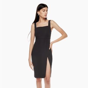 Aritzia Babaton 90’s Slit Dress in Black, Size 10